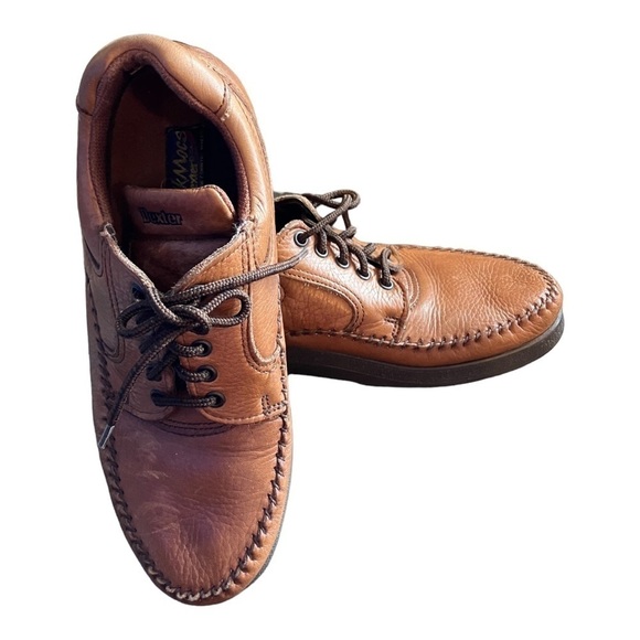 Dexter WALK MOCCASINS Light Brown Leather Lace Up Size 9 Very Good Shape - Picture 6 of 10